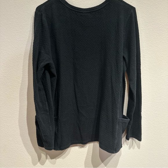 Pure Jill Black Long Sleeve‎ Top with Pockets Size Medium - Picture 2 of 5